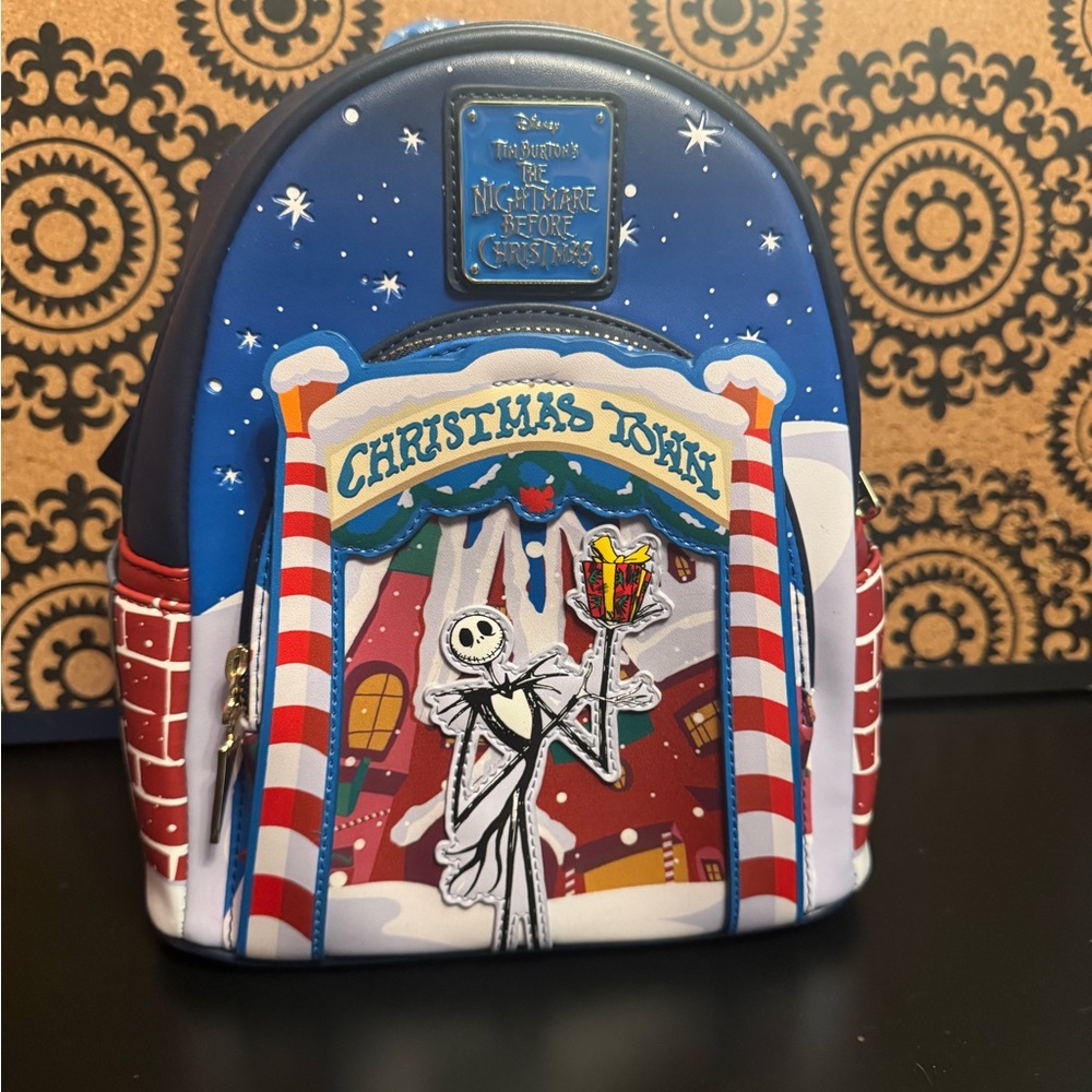 Loungefly Nightmare Before Christmas Christmas Town Mini Backpack